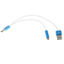 2 in1 Type c To 3.5mm Audio Cable Adapter Aux Headphone Jack & Charging Blue