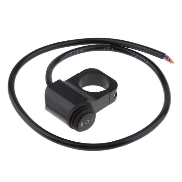 Waterproof 25mm 1" Motorcycle Handlebar Headlight ON/OFF/ON Switch Black