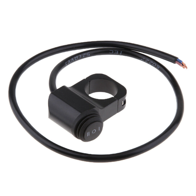 Waterproof 25mm 1" Motorcycle Handlebar Headlight ON/OFF/ON Switch Black