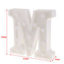 White Large Plastic Marquee Freestanding Alphabet LED Light UP Letters M
