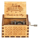 Retro Wooden Hand Cranked Music Box Kids Child Birthday Gift Home Ornaments