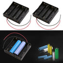 Plastic AA Battery Storage Box 4 Slot DIY Batteries Clip with Wire Lead Pin