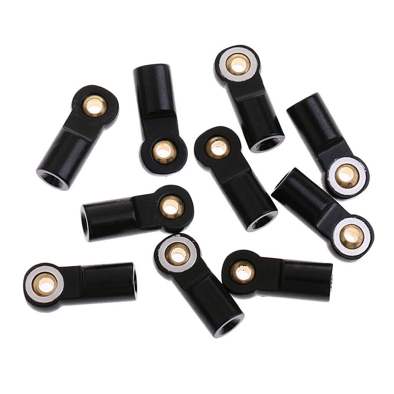 10 Pcs M3 Metal Ball Head Holder Tie rod end For RC Climbing Car Black