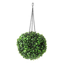 Solar LED Lantern Outdoor Garden Hanging Lamp Artificial Leaf Topiary Ball