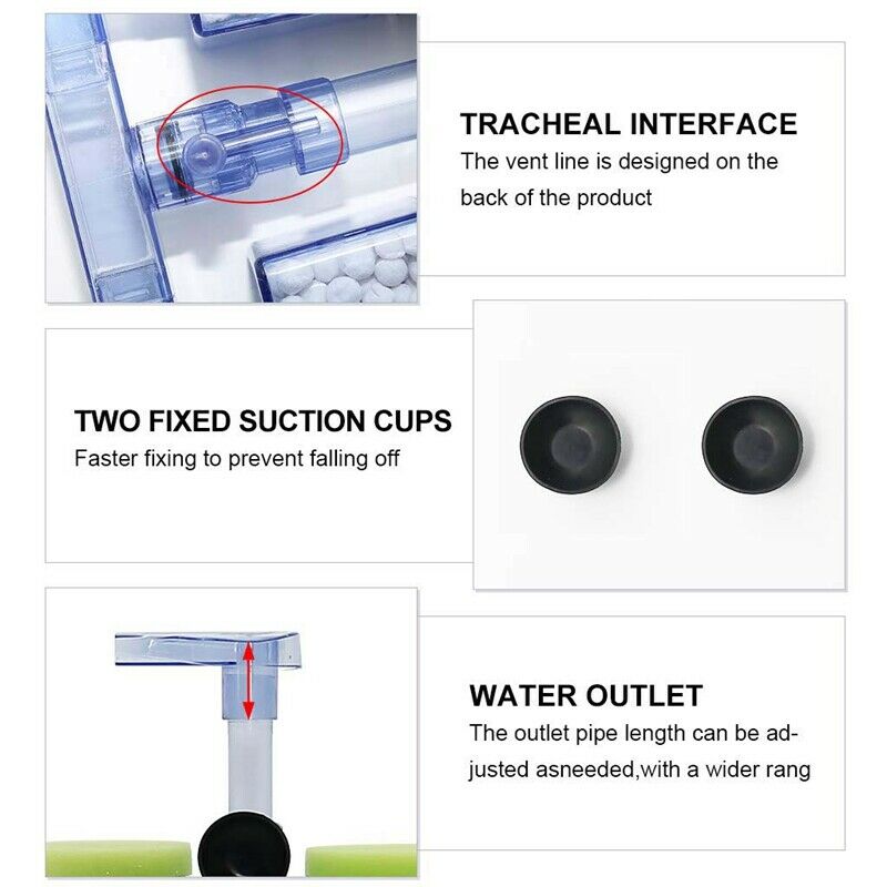 Aquarium Filter,Ultra Quiet Aquarium Biochemical Sponge Filter Fish Tank Ai S4V5