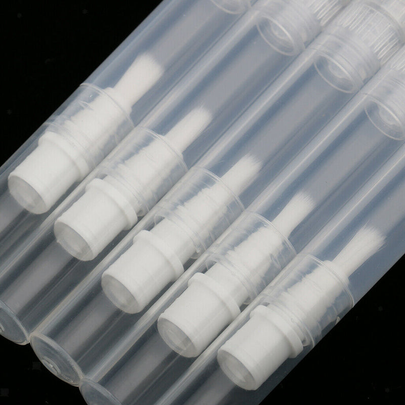 5x Empty Tube with Brush Mini Vials for Eyelash Serum Castor Oil, Nail Polish &
