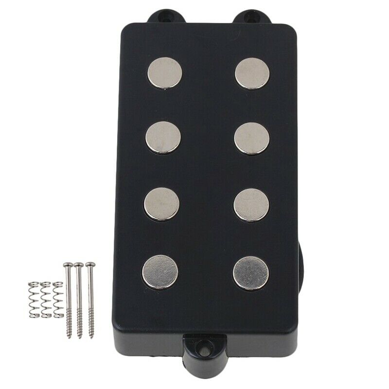 Noiseless Good Balance 4 String Bass Humbucker Double Coil Pickup Black For
