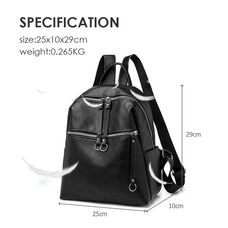 Women Backpack PU Leather Shoulder Bag Student Girls Travel School Bags A