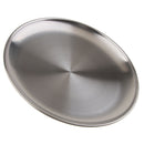 2Pcs Stainless Steel Waiters Tray Round Service Tray,Restaurant Dinner Plate