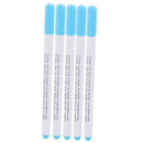 5x Water Erasable Pens Fabric Ink Marker Pen for Dressmaking Sewing Blue