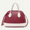 Shoulder Handbags Women Leather Shell Hit Color Crossbody Bags (Wine Red)