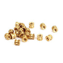 M2x3mmx3.2mm Female Threaded Brass Knurled Insert Embedded Nuts 20pcs D3P9