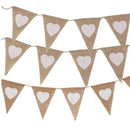 Christmas Wedding Party Decorated With A Colorful Flag Love Hessian Pennant
