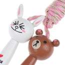 1Pc 2M Kids Jump Ropes Wood Handle Sport Bodybuilding Fitness Skipping RopeS Gw