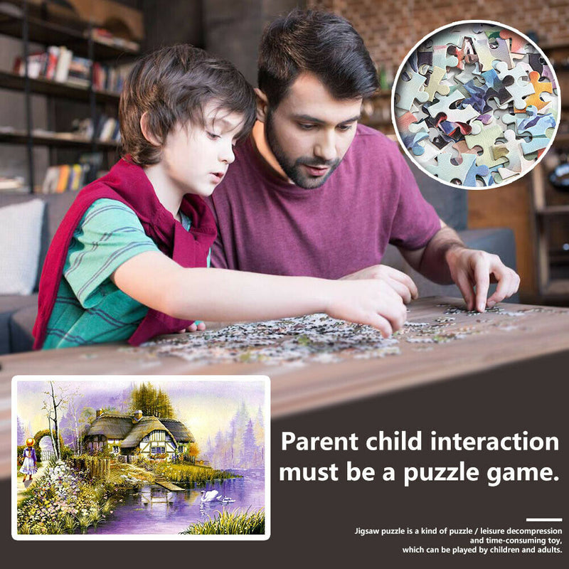 1000pcs Landscape Puzzle DIY Jigsaw Educational Toys Kids Adults Gift (E)