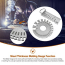 2pcs Portable With Key Ring Welding Wire Thickness Gauge Stainless Steel Sheet