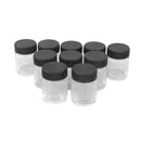 10pcs Clear Glass Bottles Air Brush Bottle Jars with Plastic Lid Using on