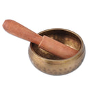 8cm Buddhism Tibetan Copper Singing Bowl & Wood Hammer Yoga Chakra Meditation