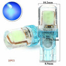 2* 12-24V T10 194 168 W5W COB LED CANBUS License Plate Wedge Bulb Ice Blue Light