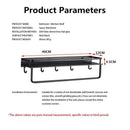 Wall Mounted Black Kitchen Pantry Rack Shelf Cookware Storage Organizer Wit