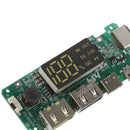 LED Dual USB 5V 2.4A Type-C/Micro/Lightning USB Power Bank 18650 Charger B Hn