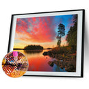 Full Round Drill 5D Rhinestone Picture DIY Sunset Sky Art Diamond Painting