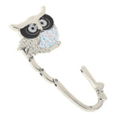 Rhinestone Owl Folding Bag Handbag Purse Table Hook Hanger Holder Decoration