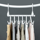 Clothes Hangers Clip Drying Pant Rack Wardrobe 12 Clips Folding Hook Trousers Ho