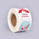 500PCS Merry Christmas Stickers Round Custom stickers for Christmas Party DSEAU