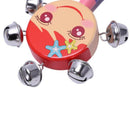 1pc Baby Kids Rainbow Wooden Handle Bell Jingle Stick Shaker Rattle Toys
