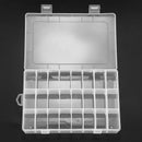 Electronic Parts Plastic Detachable 24Slots Storage Case Box 19.5x13cm O4V4