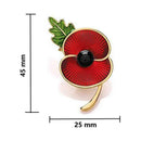 Poppy Flower Crystal Pin Brooch Clothes Lapel Shirts Backpack Plants Badges