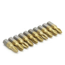 10 Pcs 25mm 1/4" Titanium Coated Anti Slip Hex Shank PH2 Screwdriver Bit new