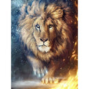 5D DIY Full Drill Diamond Painting Flame Lion Cross Stitch Embroidery Kits
