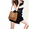 4pcs Set Women Bag Fashion Solid PU Single Shoulder Messenger Bags(Brown)