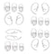 20x Silicone Earbuds Ear Hooks Tips for Plantronics M90 M180 M925 M166 M50