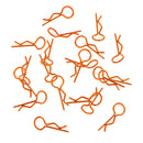 20pcs/set RC Car R-Pins fit 1/10 1/12 1/16 1/18 RC Car Truggy Accessory Orange