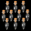 10pcs Teardrop Shaped Clear Glass Bottle Pendants Charms Jewelry Accessories