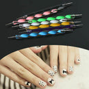 5pcs Nail Art Paint 2Way Dotting Manicure Tools Marbleizing Painting Pen Y4G4