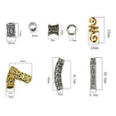 Hollow Viking Beard Beads Luhn Runes Pendant Hair Jewelry Bead Dreadlock