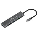 Blueendless Usb C Hub 5 in 1 Aluminum 5Gbps Type C Adapter With Sd/Tf Card