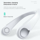 Portable Mini Neck Wearable Fan Rechargeable Neckband Air Cooler (White)