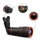 Cell Phone Camera Lens, 12X Zoom Telephoto Universal Clip On Lens Kit for i