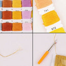 151 Pcs Embroidery Floss with Organization Box Including 114 Colors Cross S