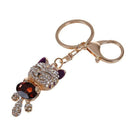 Rhinestone Crystal Keyring Charm Pendant Purse Bag Key Ring Chain Keychain  F7D5