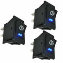 5X 12V 35A Car Auto Fog Light Rocker Toggle Switch Blue LED Dashboard M PKG