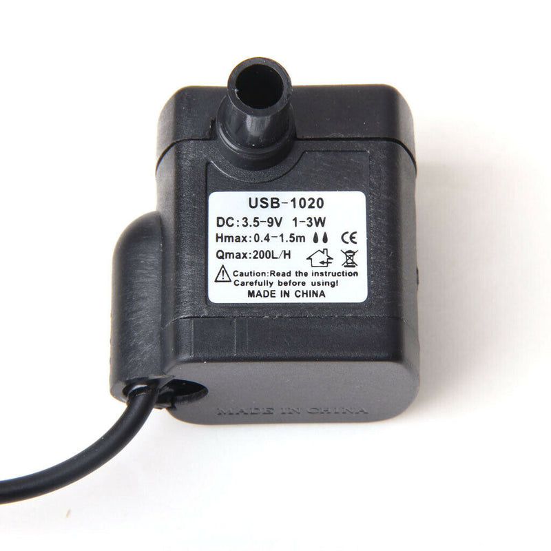 USB DC 3.5V- 9V Water Pump Fountain Pool Garden Pond Submersible Watering