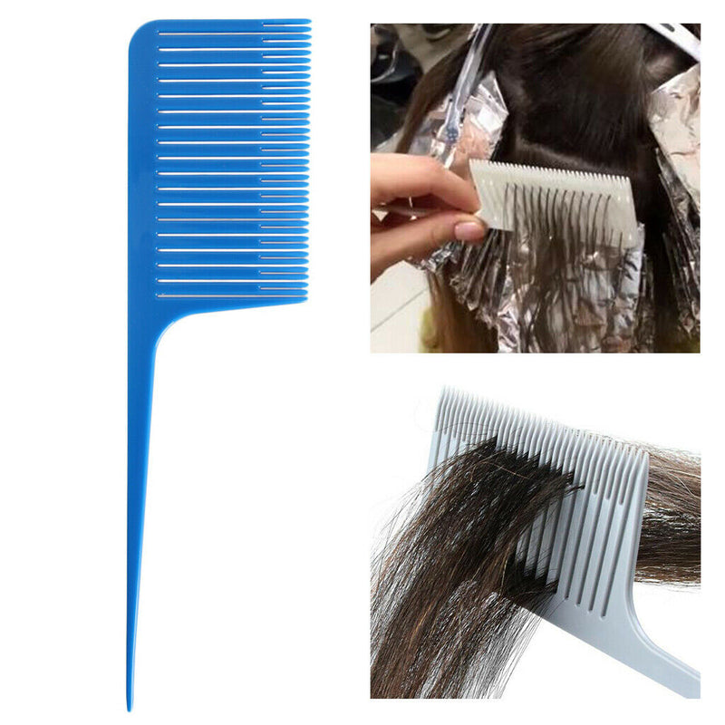 1pc ABS Weave Highlighting Foiling Hair Comb Salon Styling Hair Combs Blue