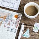 45 Pcs/Box Travel Stickers Diary Decoration Paper DIY Person' Scrapbookin T G2X8