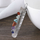 1x Healing Crystal 7 Chakra Stone Wire Wrap Quartz Reiki Pendulum Pendant Gift !
